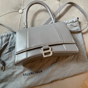 Balenciaga Small Hourglass Top-Handle handbag (grey)